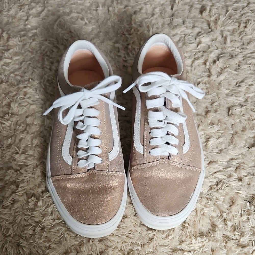 Vans Women's Sneakers in Metallic Rose